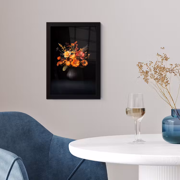 Poster met lijst - Herfst - Boeket - Oranje — 2