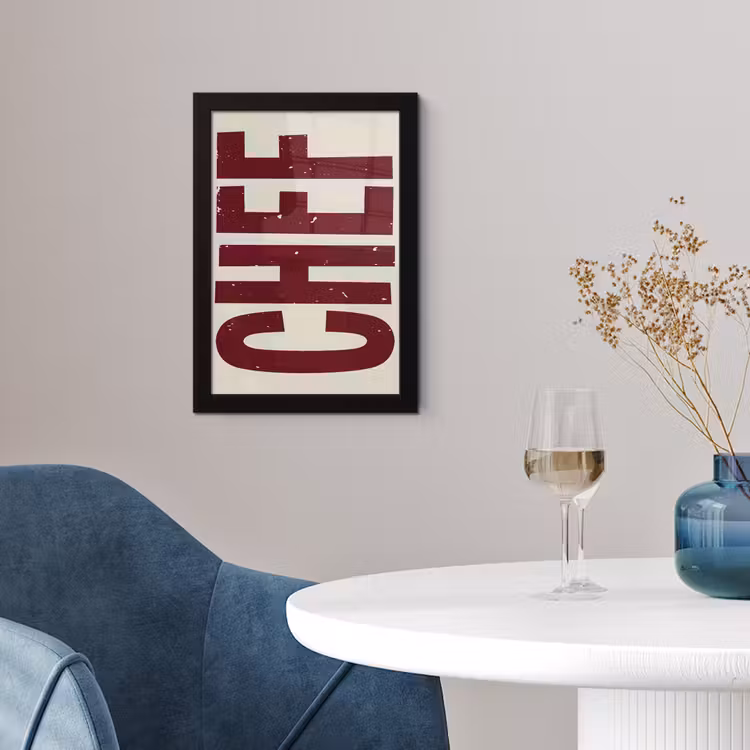 Poster met lijst - Chef - Rood - Japandi - Vintage — 2