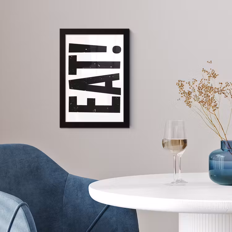 Poster met lijst - Decoratie - Eten - Zwart - Wit — 2