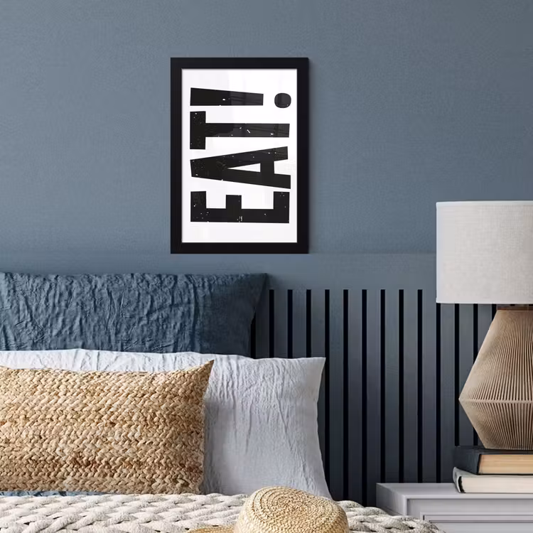 Poster met lijst - Decoratie - Eten - Zwart - Wit — 4