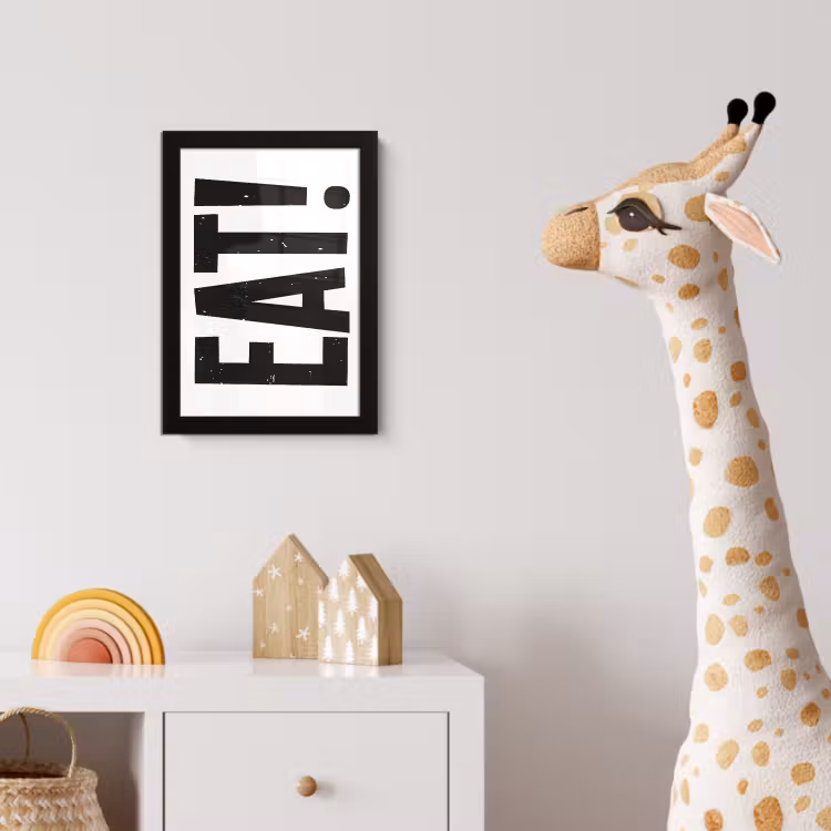 Poster met lijst - Decoratie - Eten - Zwart - Wit — 5
