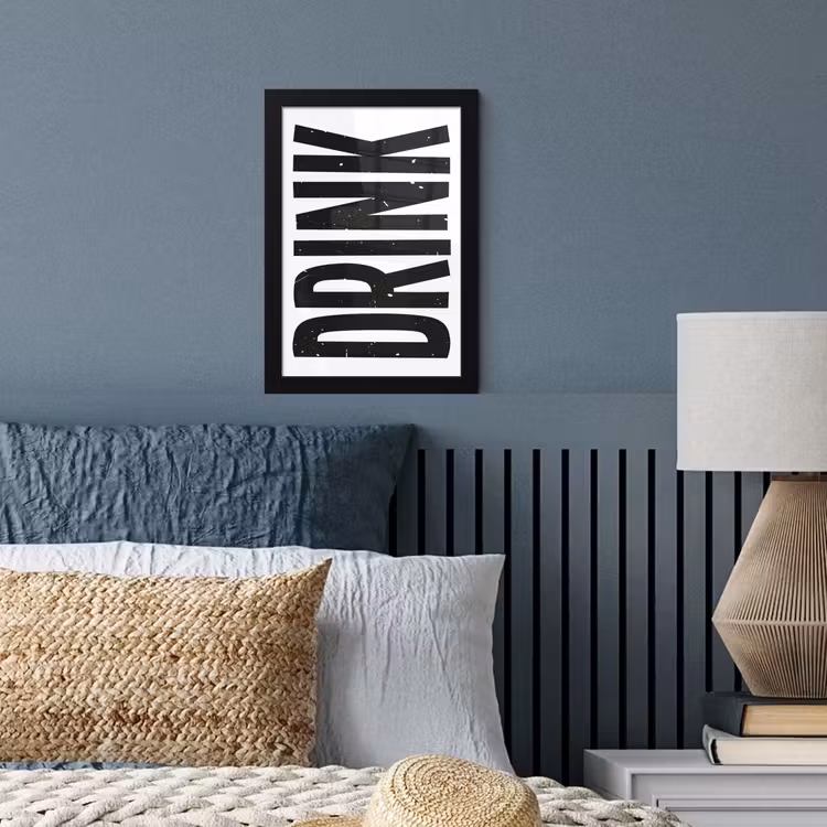 Poster met lijst - Drink - Zwart - Wit - Decoratie — 4