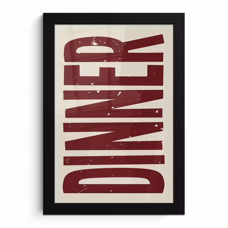 Poster met lijst - Eten - Decoratie - Rood - Vintage — 1