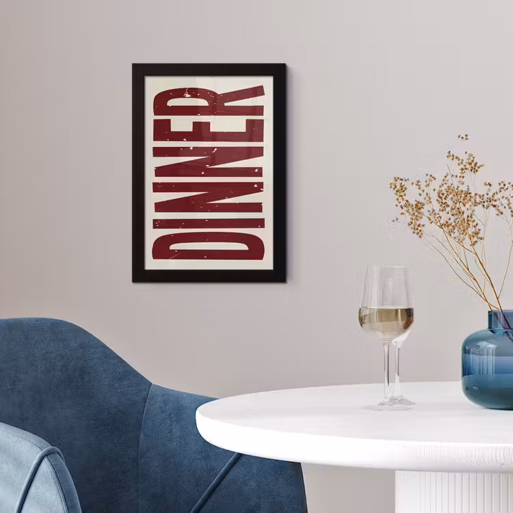 Poster met lijst - Eten - Decoratie - Rood - Vintage — 2