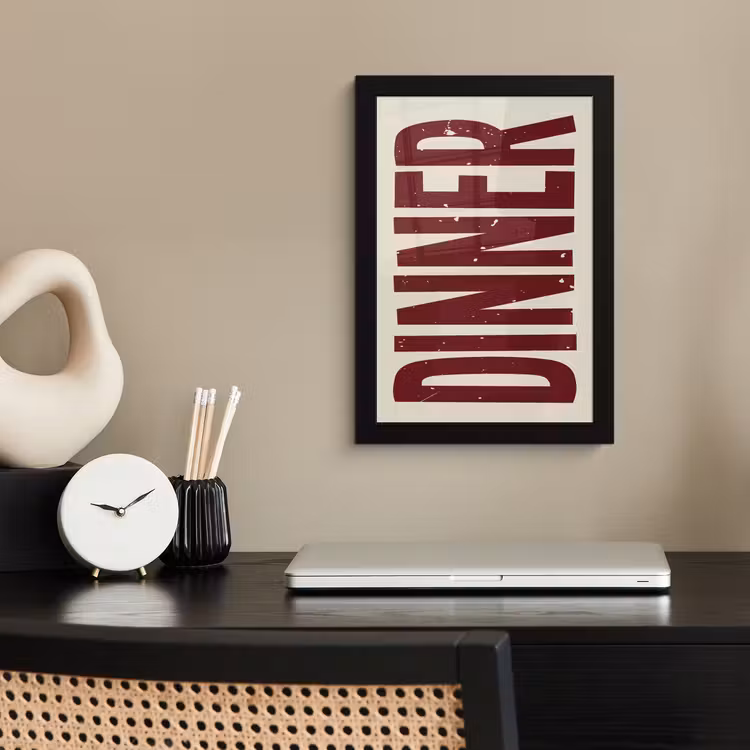 Poster met lijst - Eten - Decoratie - Rood - Vintage — 3