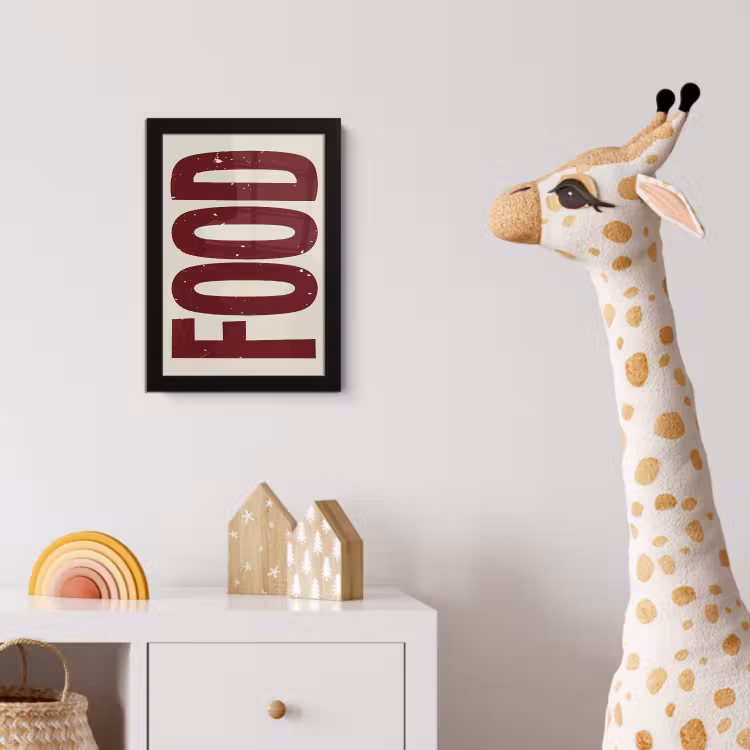 Poster met lijst - Eten - Japandi - Rood - Decoratie — 5