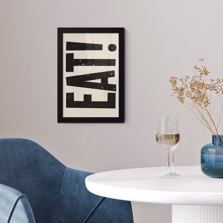 Poster met lijst - Eten - zwart - Japandi - Wit — 2