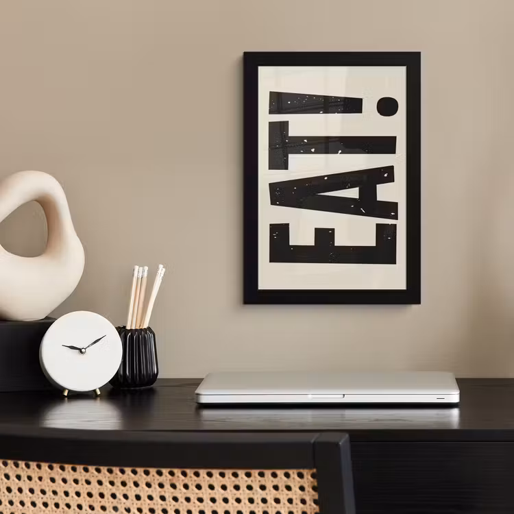 Poster met lijst - Eten - zwart - Japandi - Wit — 3