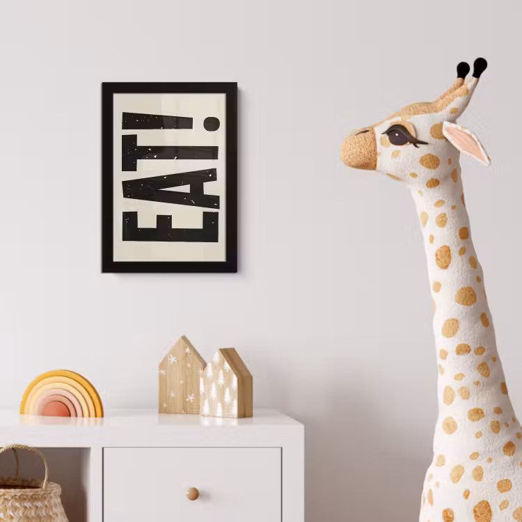 Poster met lijst - Eten - zwart - Japandi - Wit — 5
