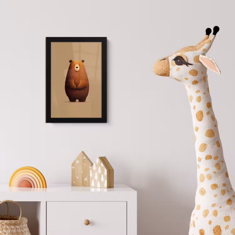 Poster met lijst - Beer - Minimalistisch - Bruin — 5