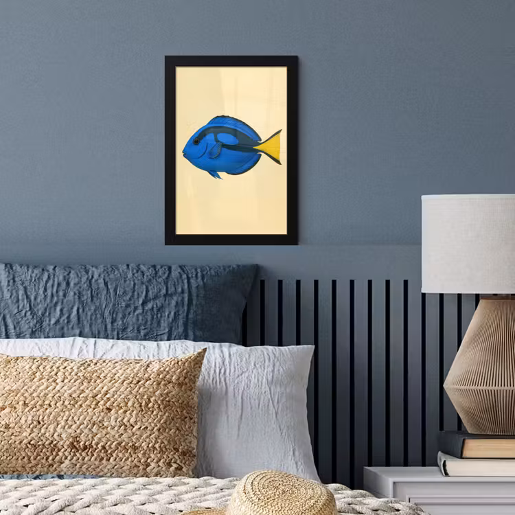 Poster met lijst - Blauw - Dory - Vis - Staartvin — 4