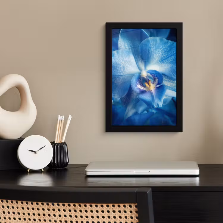 Poster met lijst - Blauw - Orchidee - Elegeant — 3