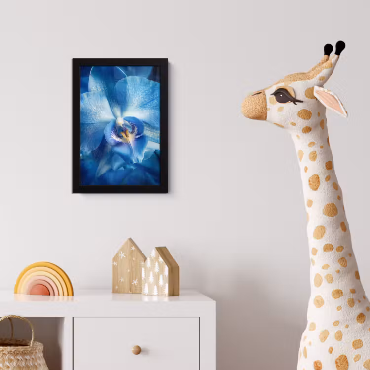 Poster met lijst - Blauw - Orchidee - Elegeant — 5