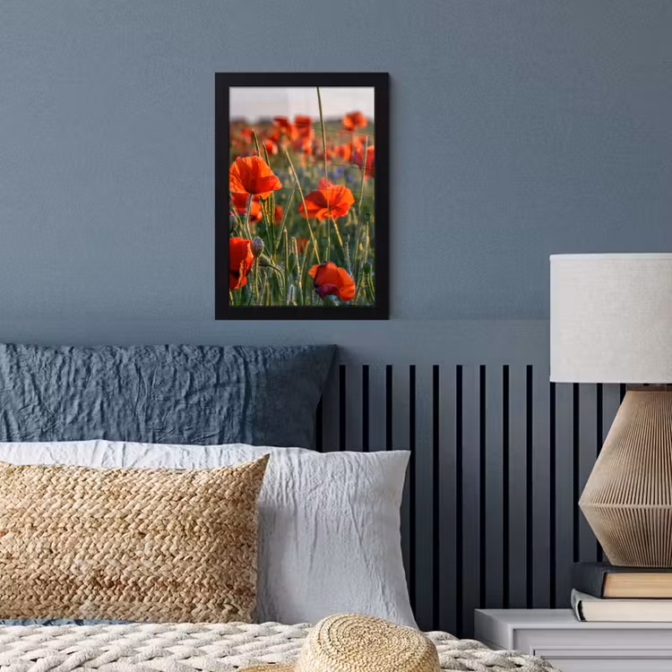 Poster met lijst - Bloemen - Klaprozen - Natuur - Rood — 4
