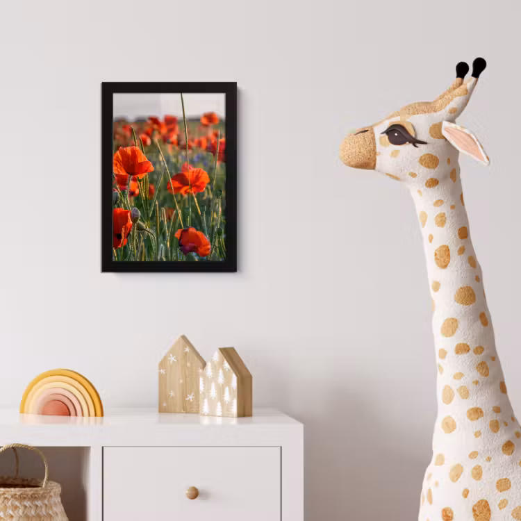 Poster met lijst - Bloemen - Klaprozen - Natuur - Rood — 5