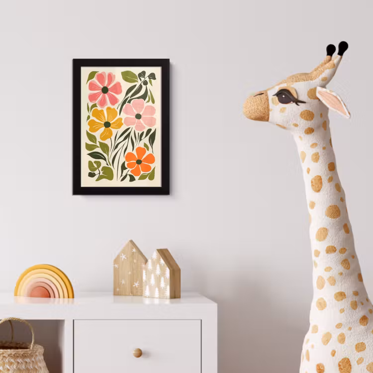 Poster met lijst - Bloemen - Speels - Kleurrijk — 5