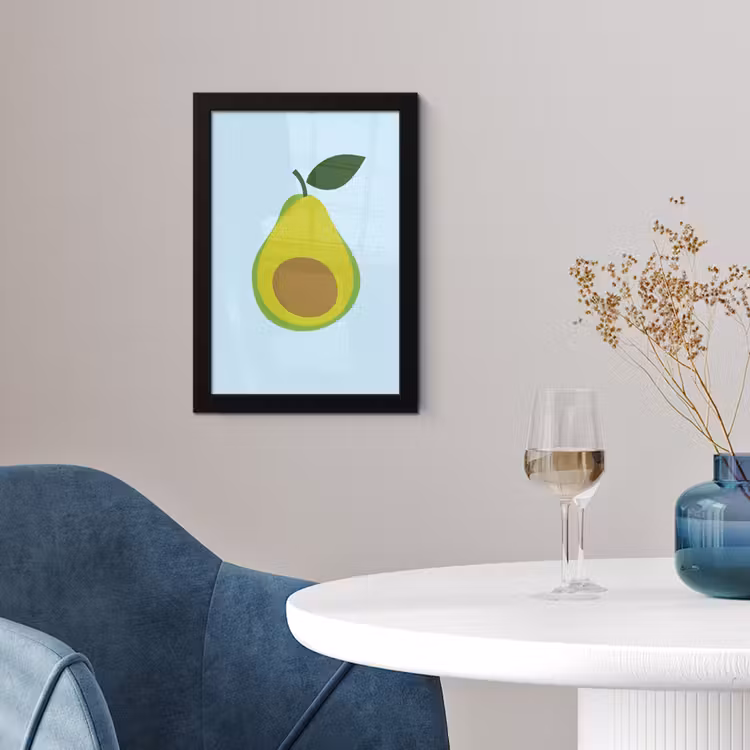 Poster met lijst - Avocado - Illustratie - Groene - Vrucht — 2