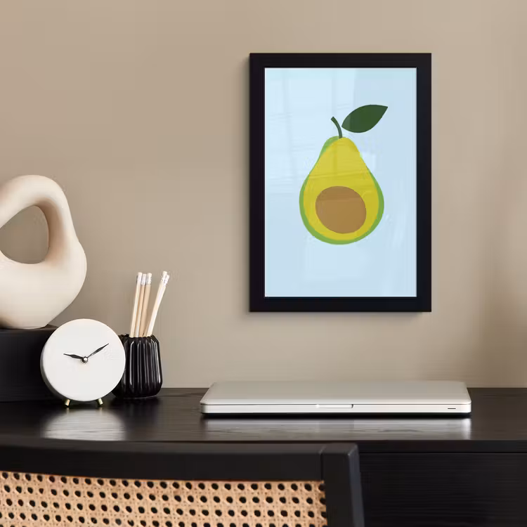 Poster met lijst - Avocado - Illustratie - Groene - Vrucht — 3