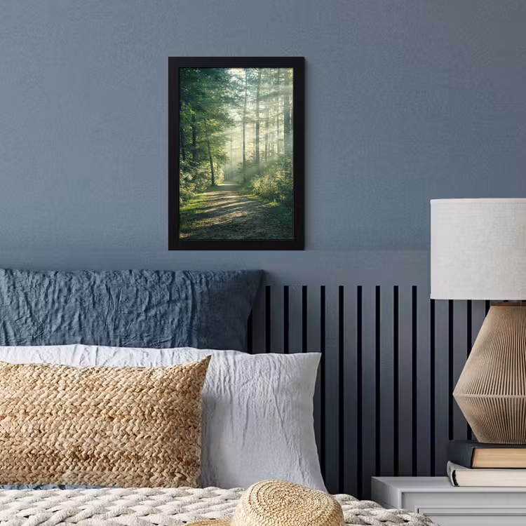Poster met lijst - Bos - Pad - Zon - Bomen - Groen - Natuur — 4