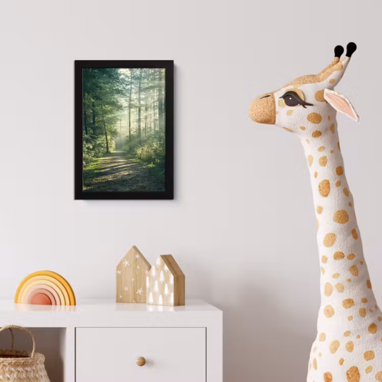 Poster met lijst - Bos - Pad - Zon - Bomen - Groen - Natuur — 5