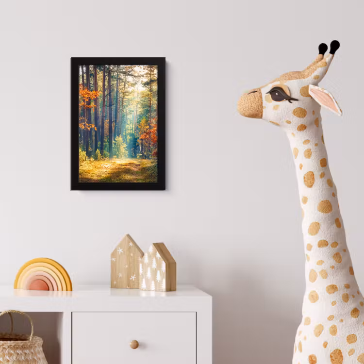 Poster met lijst - Bos - Zon - Natuur - Herfst — 5