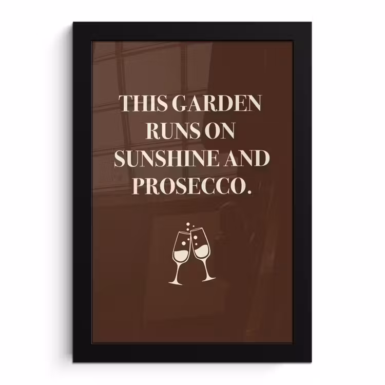 Poster met lijst - Bruin - Zomer - Quote - Drinken — 1