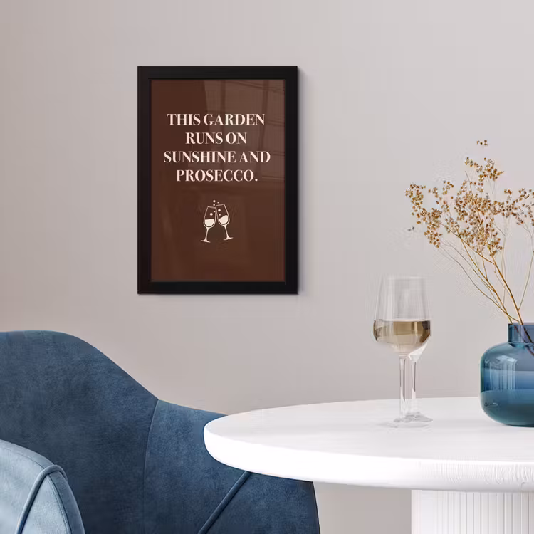 Poster met lijst - Bruin - Zomer - Quote - Drinken — 2