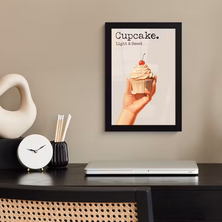Poster met lijst - Cupcake - Zoet - Kers — 3