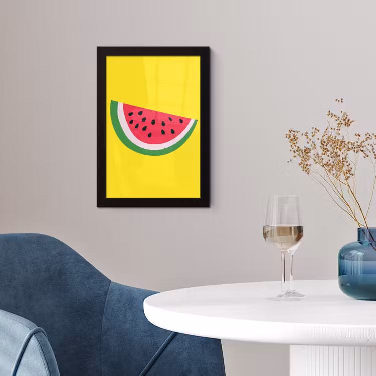 Poster met lijst - Fruit - Watermeloen - Geel — 2