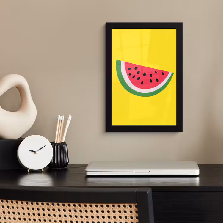 Poster met lijst - Fruit - Watermeloen - Geel — 3