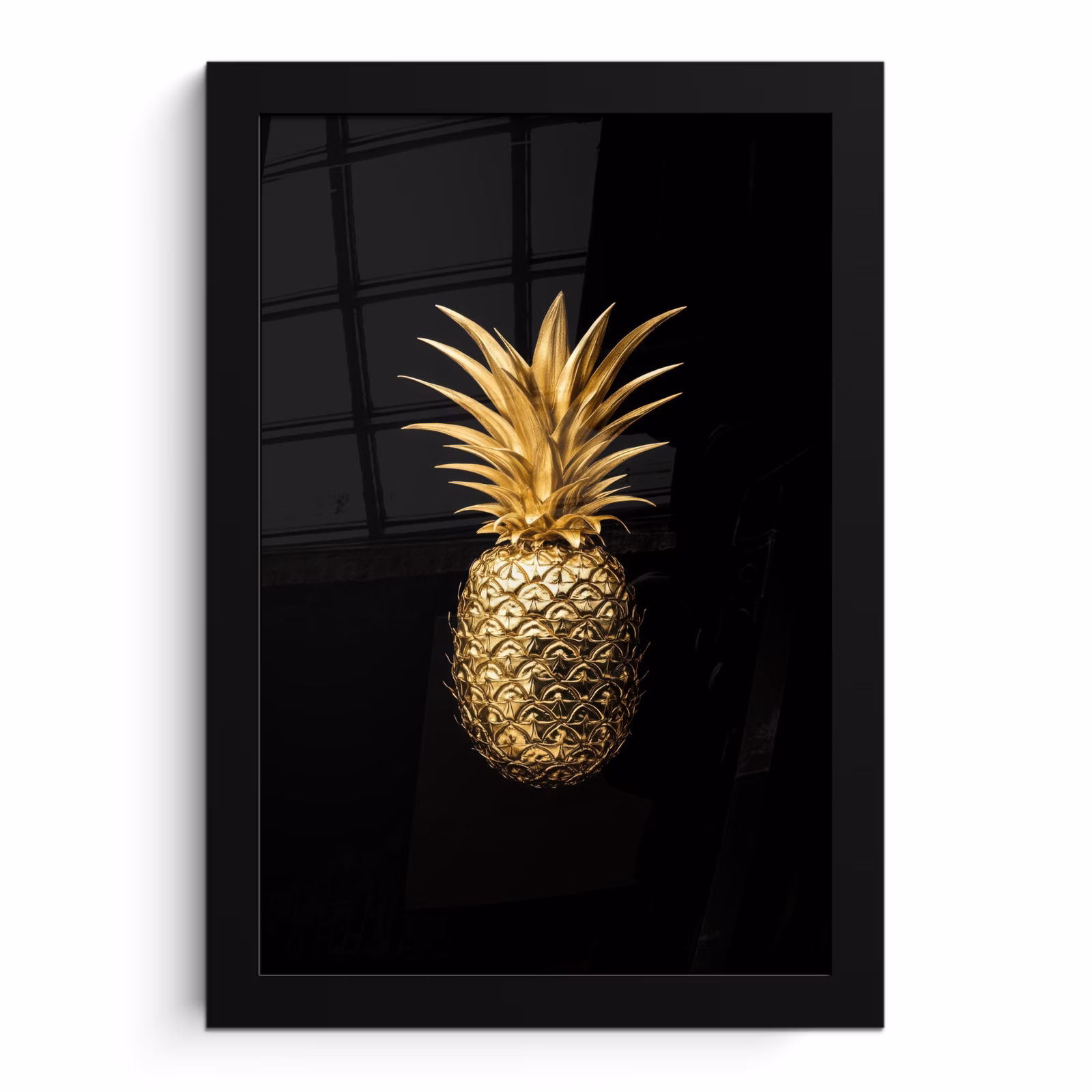 Poster met lijst - Ananas - Zwart - Goud - Luxe — 1