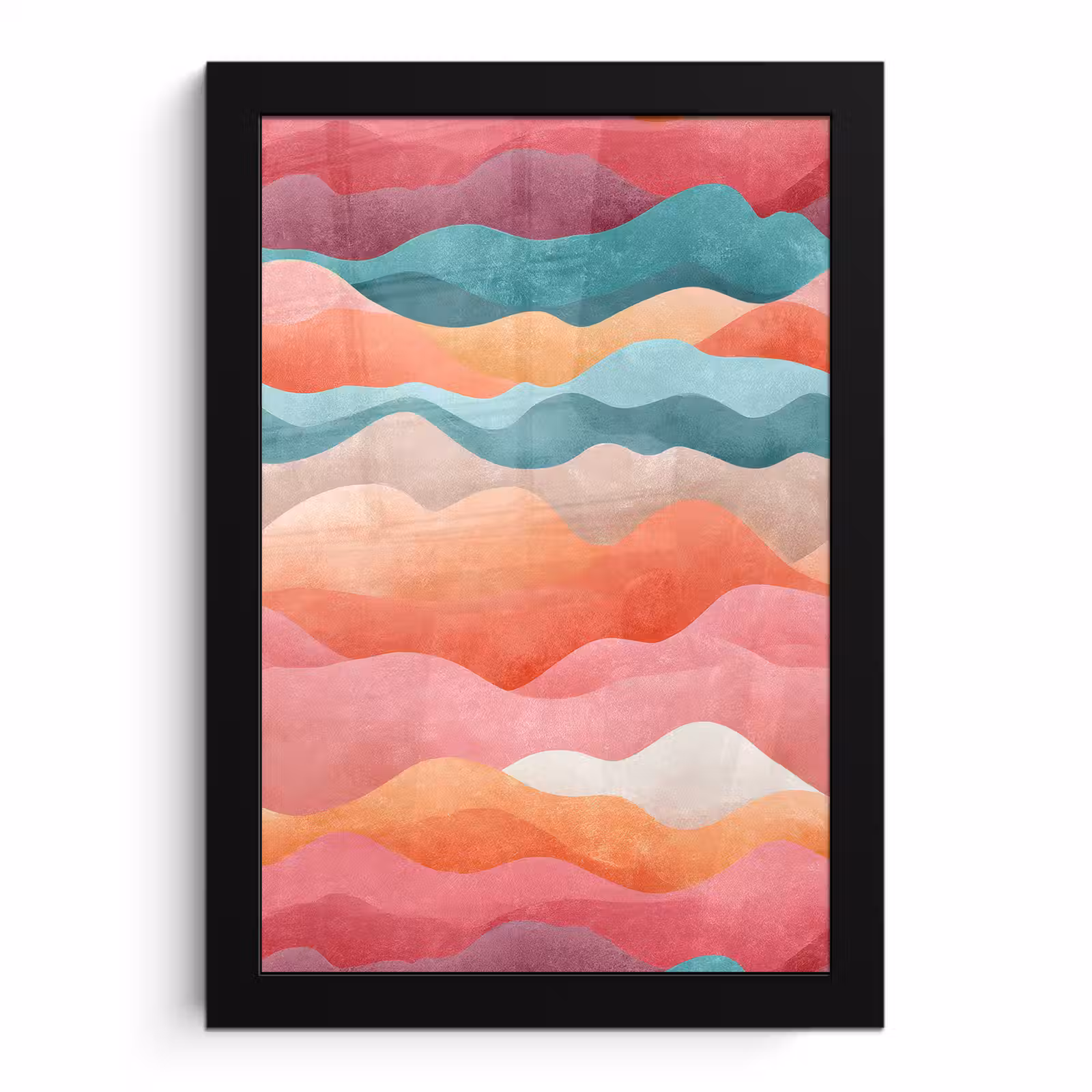 Poster met lijst - Golven - Kleurrijk - Abstract — 1
