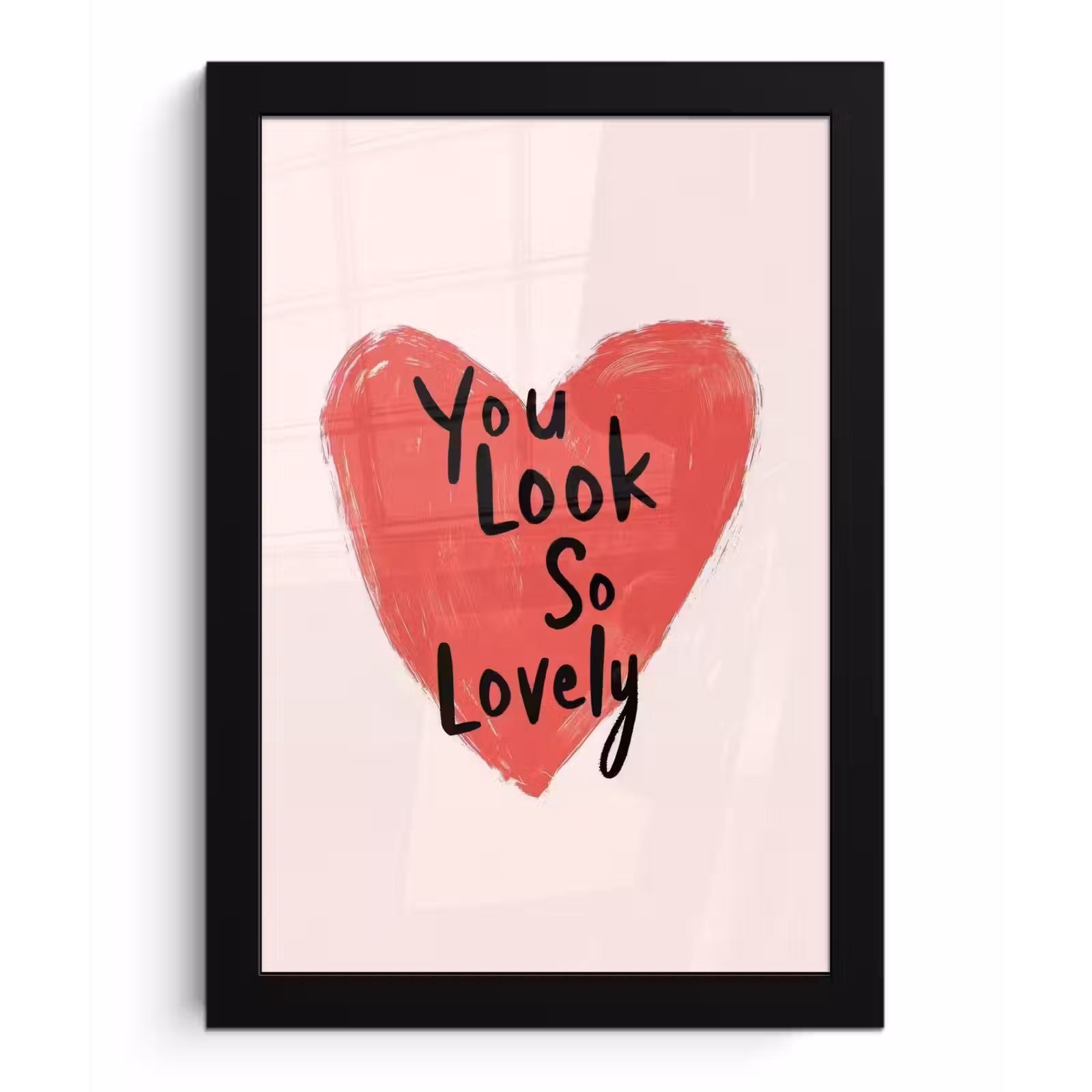 Poster met lijst - Hart - Rood - Valentijn — 1