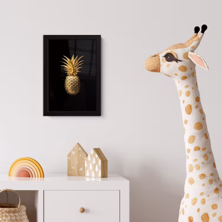 Poster met lijst - Ananas - Zwart - Goud - Luxe — 5