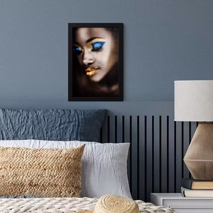 Poster met lijst - Black and Gold - Vrouw - Make up — 4