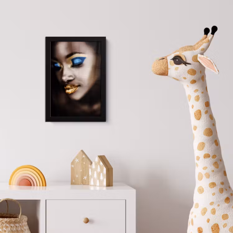 Poster met lijst - Black and Gold - Vrouw - Make up — 5