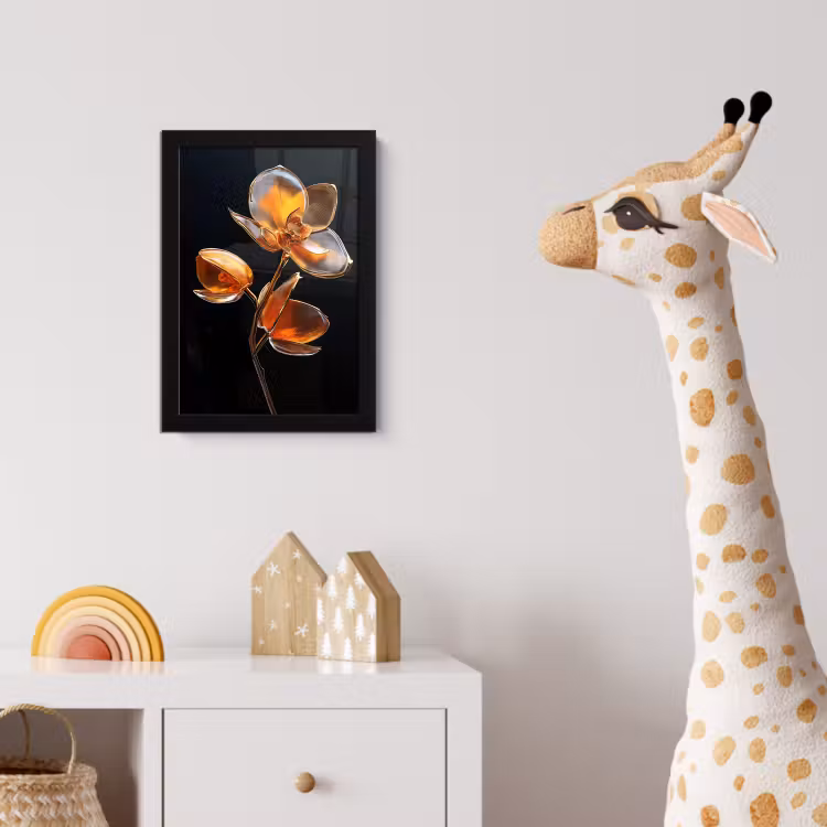 Poster met lijst - Bloem - Orchidee - Oranje — 5