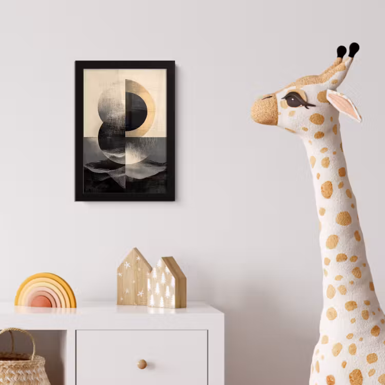 Poster met lijst - Cirkels - Schaduw - Abstract — 5