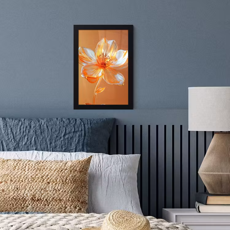 Poster met lijst - Glazen - Bloem - Oranje — 4