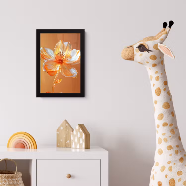 Poster met lijst - Glazen - Bloem - Oranje — 5