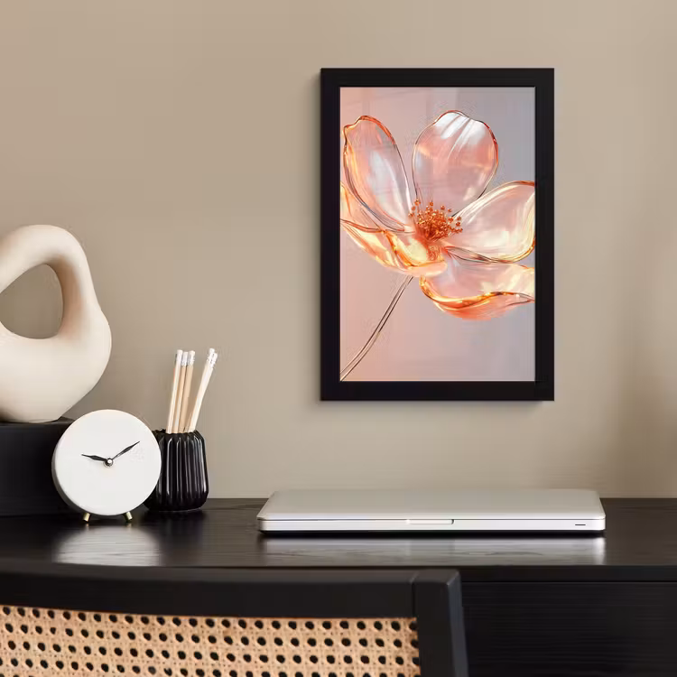 Poster met lijst - Glazen - Bloem - Roze — 3