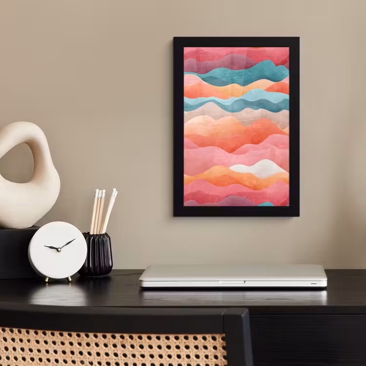 Poster met lijst - Golven - Kleurrijk - Abstract — 3