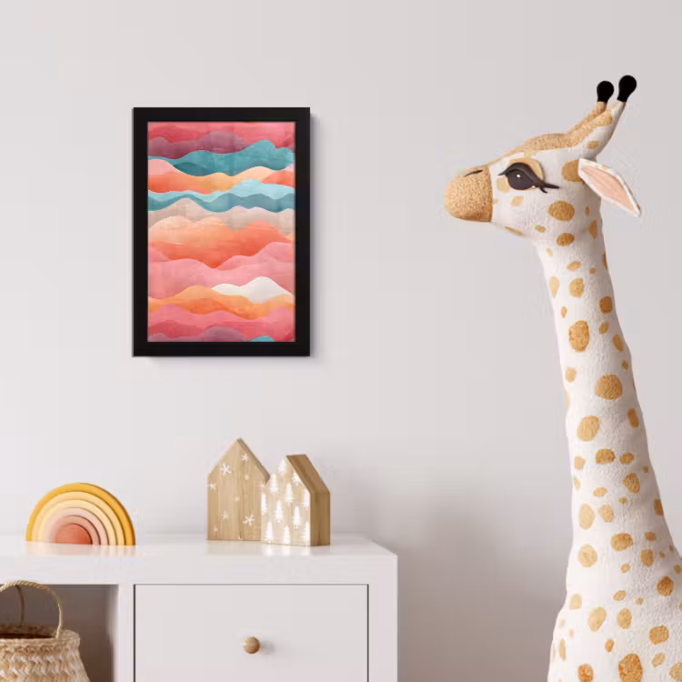 Poster met lijst - Golven - Kleurrijk - Abstract — 5
