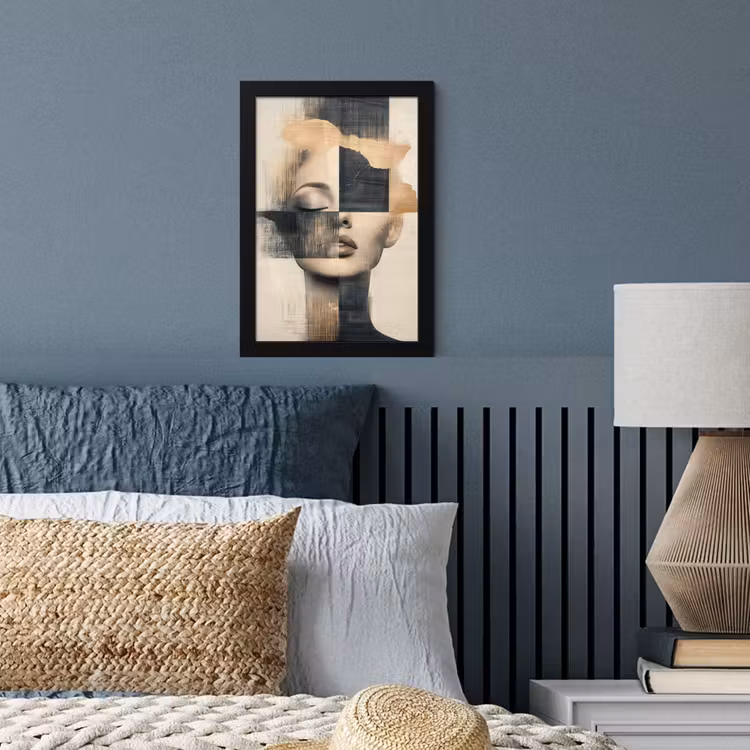Poster met lijst - Goud - Vrouw - Rechthoeken — 4