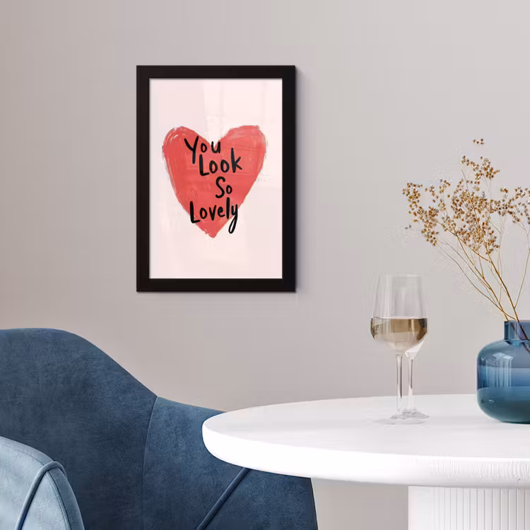 Poster met lijst - Hart - Rood - Valentijn — 2