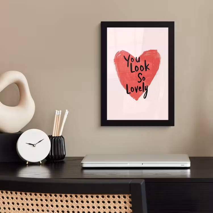 Poster met lijst - Hart - Rood - Valentijn — 3