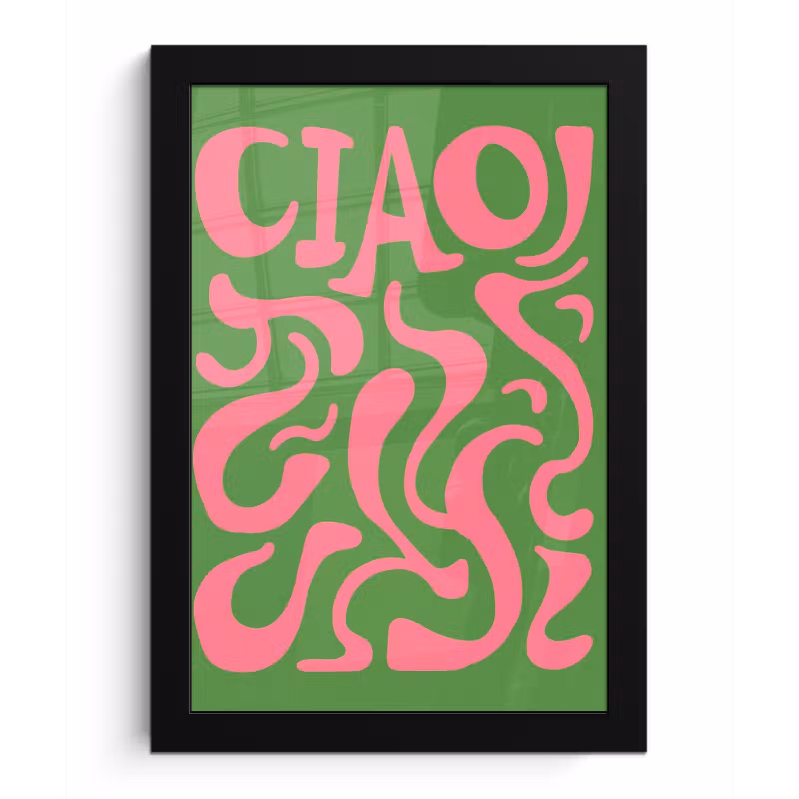 Poster met lijst - Abstract - Roze - Ciao - Vormen — 1