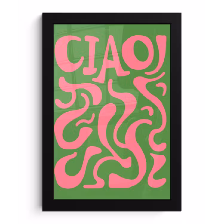 Poster met lijst - Abstract - Roze - Ciao - Vormen — 1