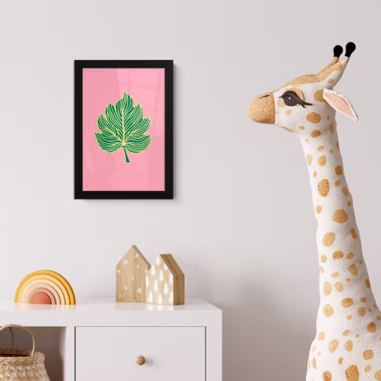 Poster met lijst - Blad - Groen - Illustratie - Minimalistisch — 5
