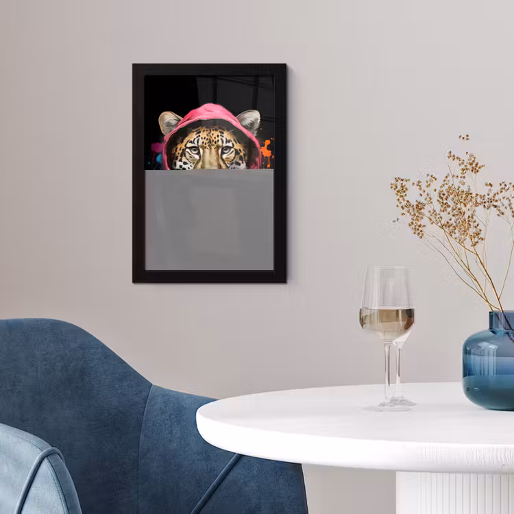 Poster met lijst - Graffiti - Luipaard - Zwart - Jas — 2